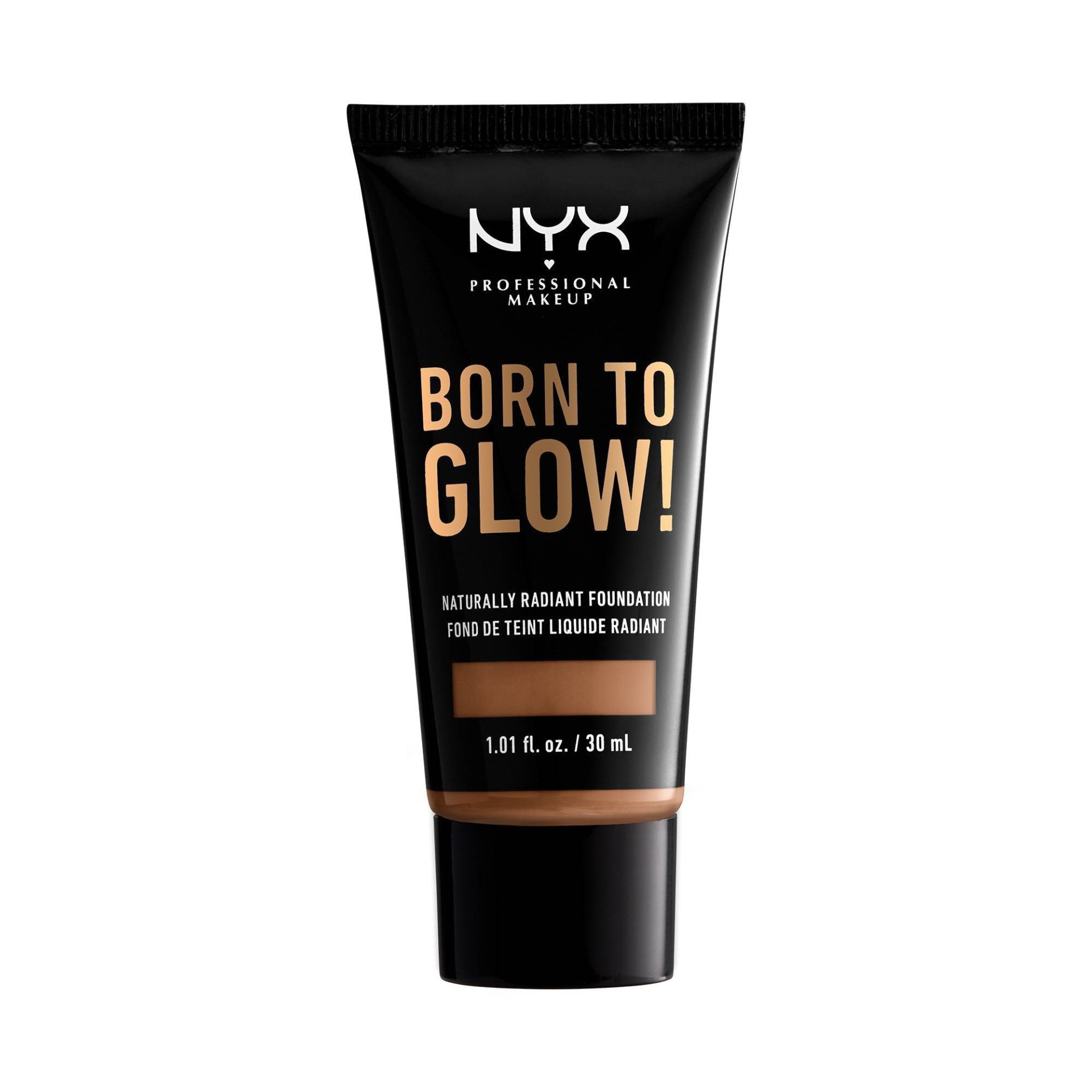 slide 1 of 1, NYX Professional Makeup Born To Glow! Radiant Foundation, Mahogany, 1 ct