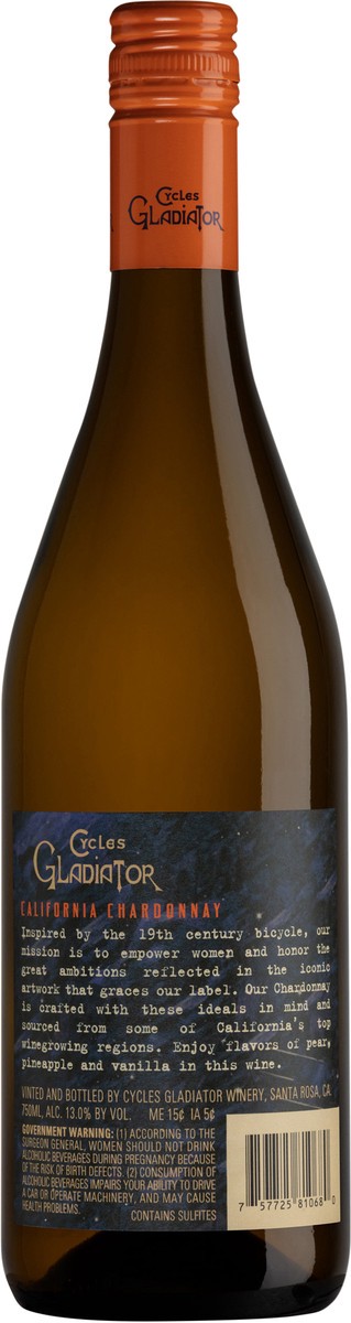 slide 2 of 5, Cycles Gladiator Chardonnay, 750 ml