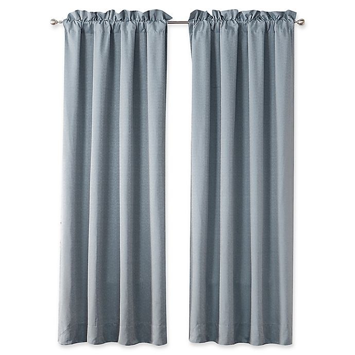 slide 1 of 1, Waterford Florence Rod Pocket Window Curtain Panel Pair - Chambray, 84 in