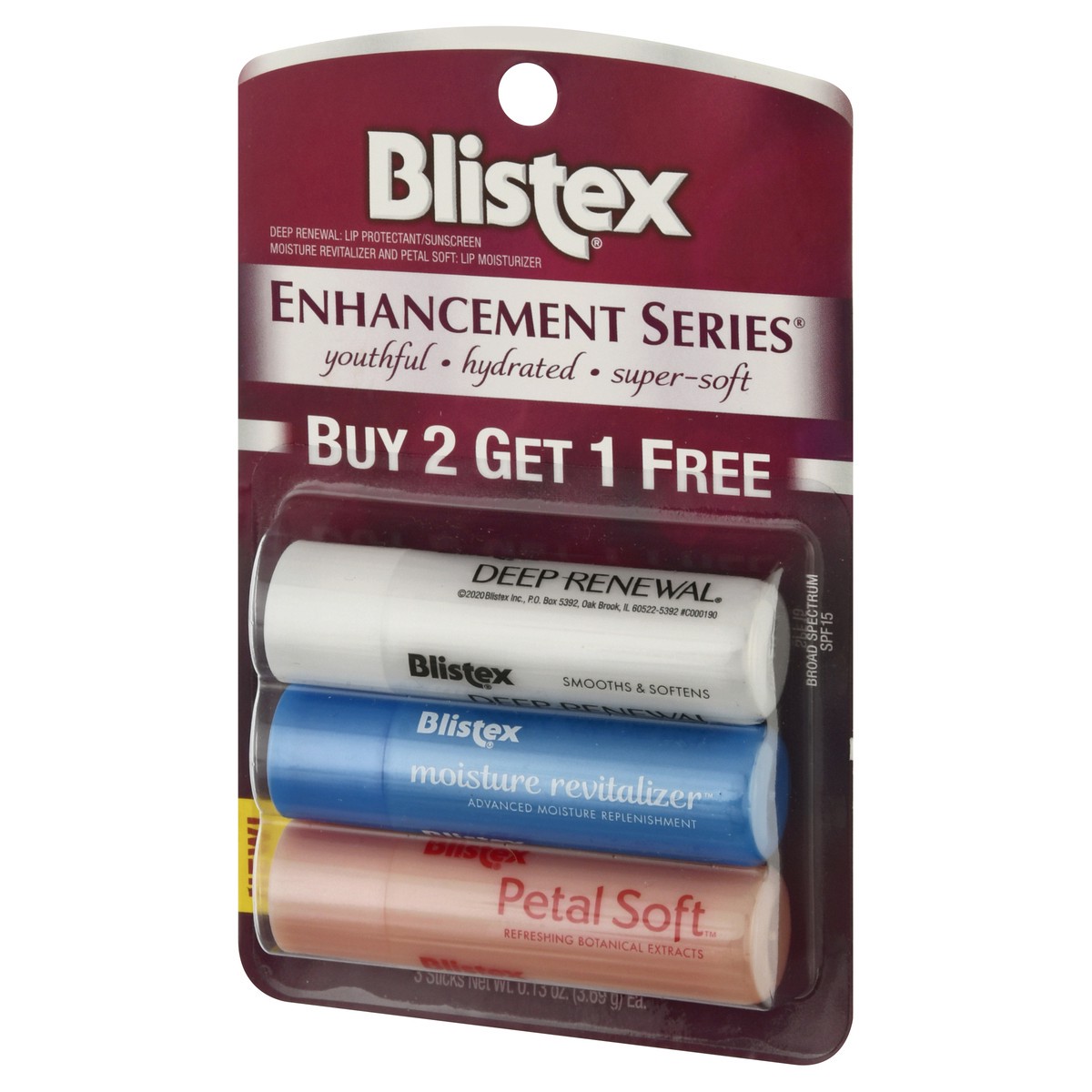 slide 5 of 9, Blistex Enhancement Series Lip Care 3 ea, 3 ct