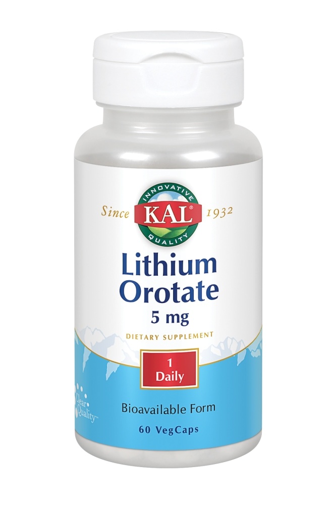 slide 1 of 1, KAL Lithium Orotate Vegetarian Capsules, 60 ct