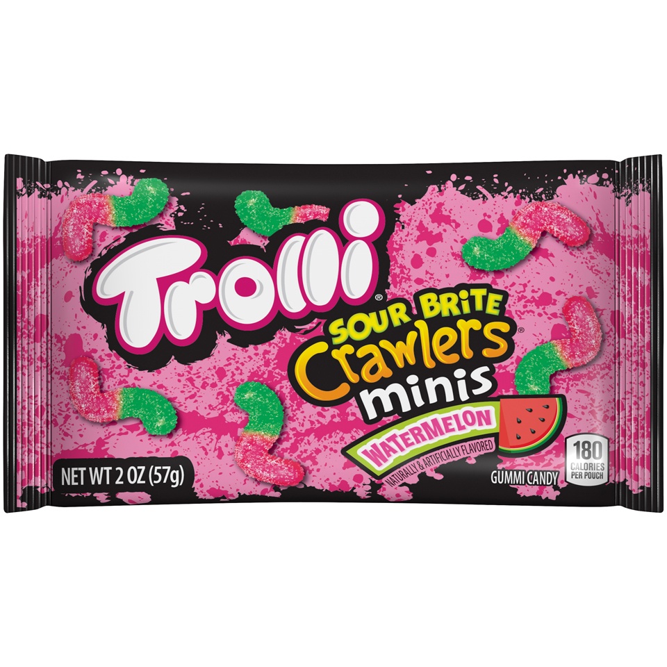 slide 1 of 6, Trolli Minis Sour Brite Crawlers Candy, 2 oz