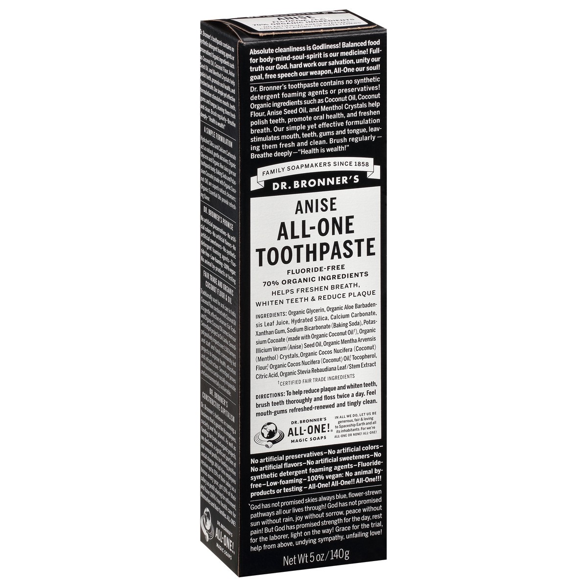 slide 7 of 9, Dr. Bronner's Anise All-One Toothpaste 5 oz Box, 5 oz