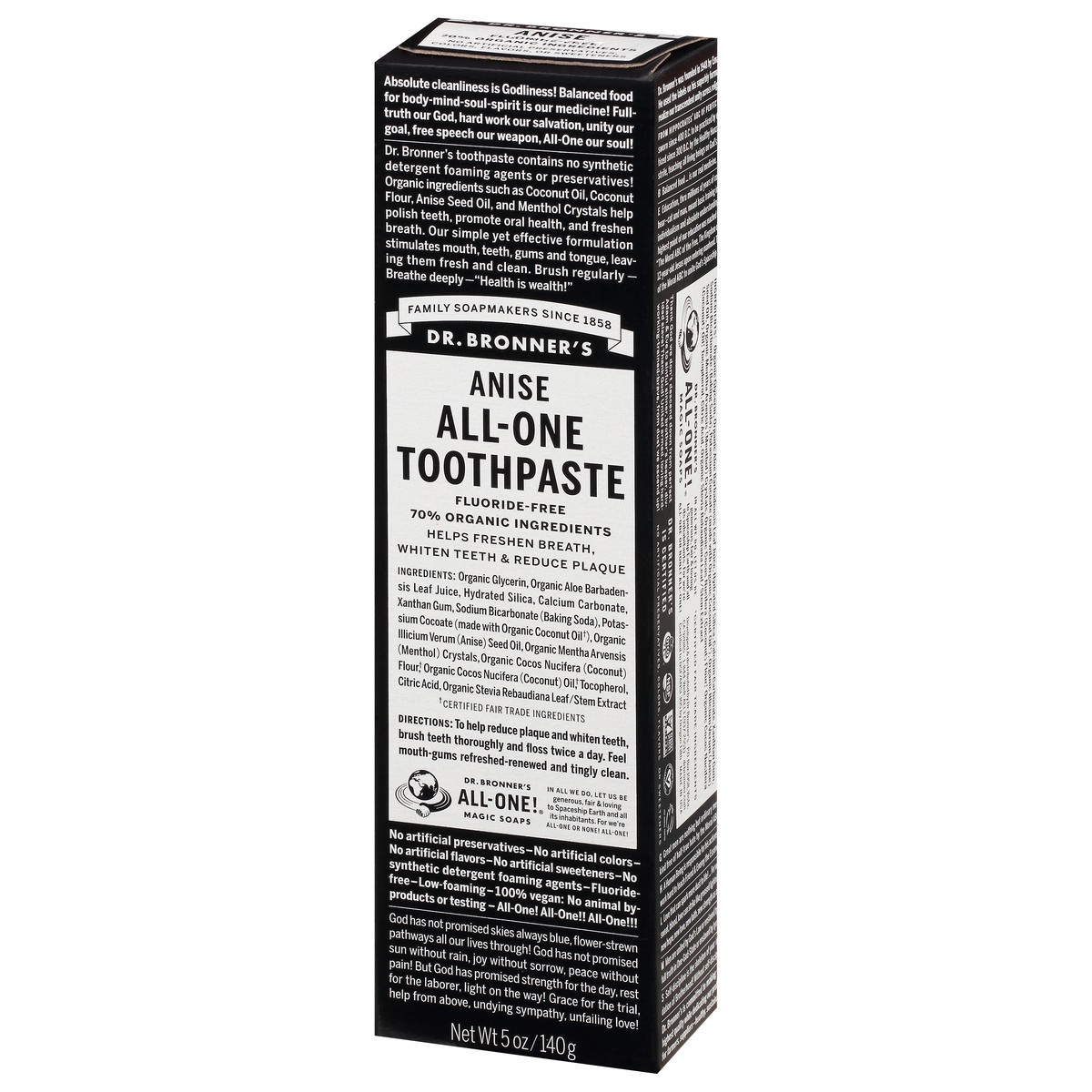 slide 5 of 9, Dr. Bronner's Anise All-One Toothpaste 5 oz Box, 5 oz