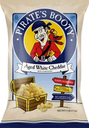 Pirate's Booty Aged White Cheddar Rice & Corn Puffs 4 oz