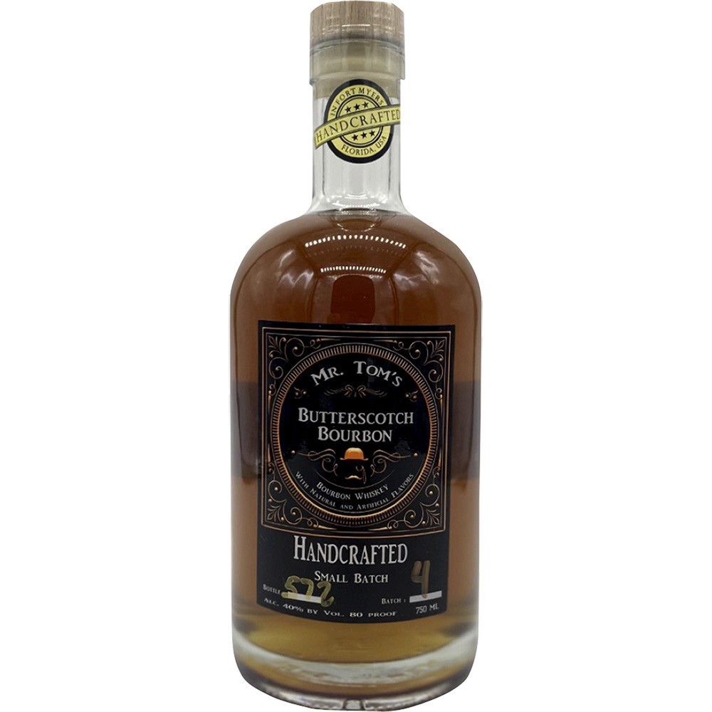 slide 1 of 1, Mr. Tom's Spirits Mr. Tom's Butterscotch Bourbon, 750 ml