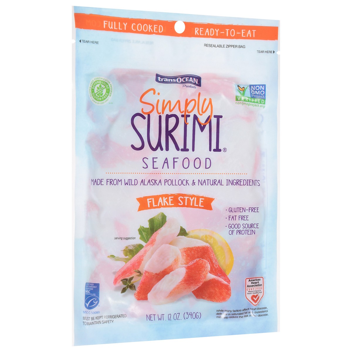 slide 8 of 9, Simply Surimi Seafood Flake Style, 12 oz
