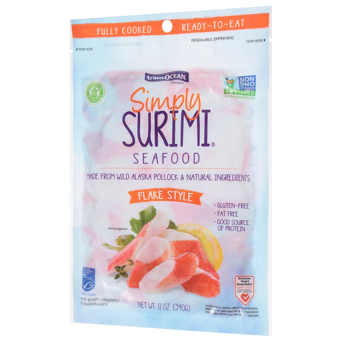 slide 2 of 9, Simply Surimi Seafood Flake Style, 12 oz