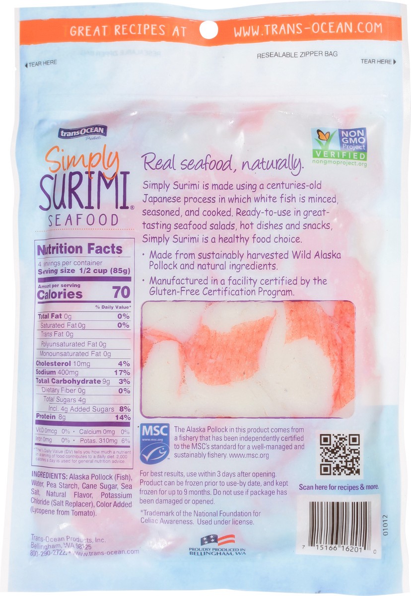 slide 6 of 9, Simply Surimi Seafood Flake Style, 12 oz