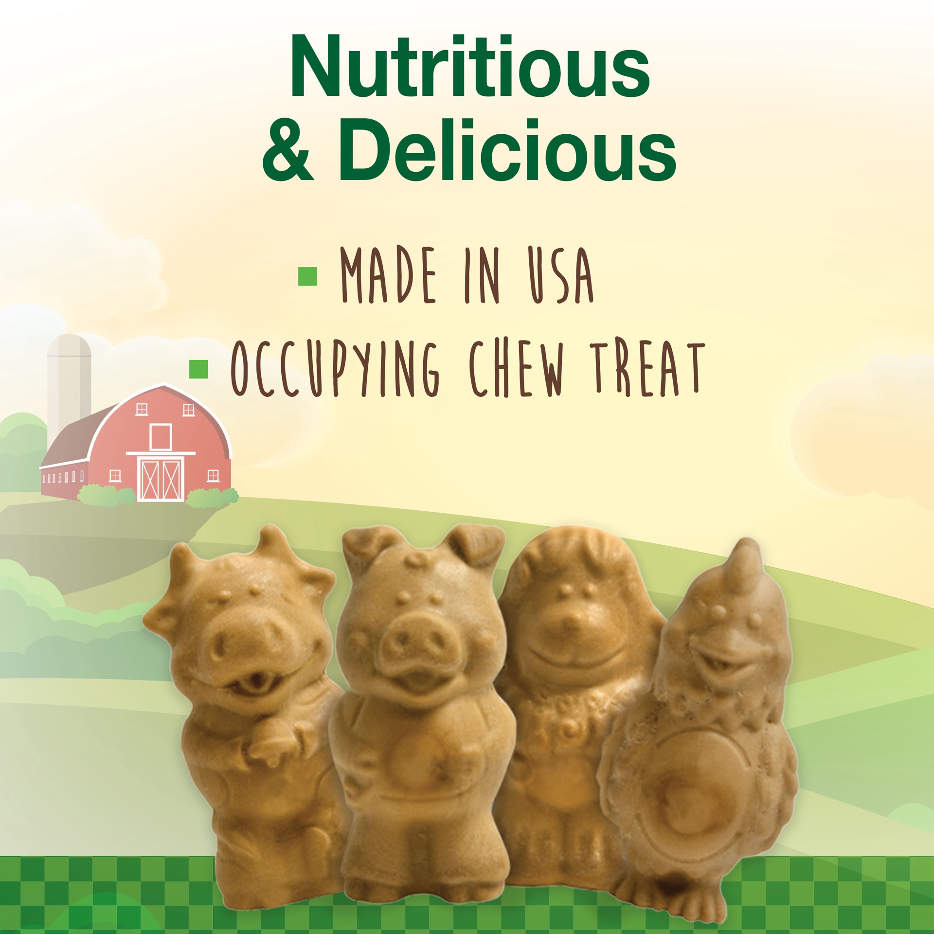 slide 7 of 10, Nylabone Healthy Edibles Puppy Animal-Shaped Lamb & Apple Dog Chew Treats Small/Regular - Up to 25 Ibs.(12 Count), 1 ct