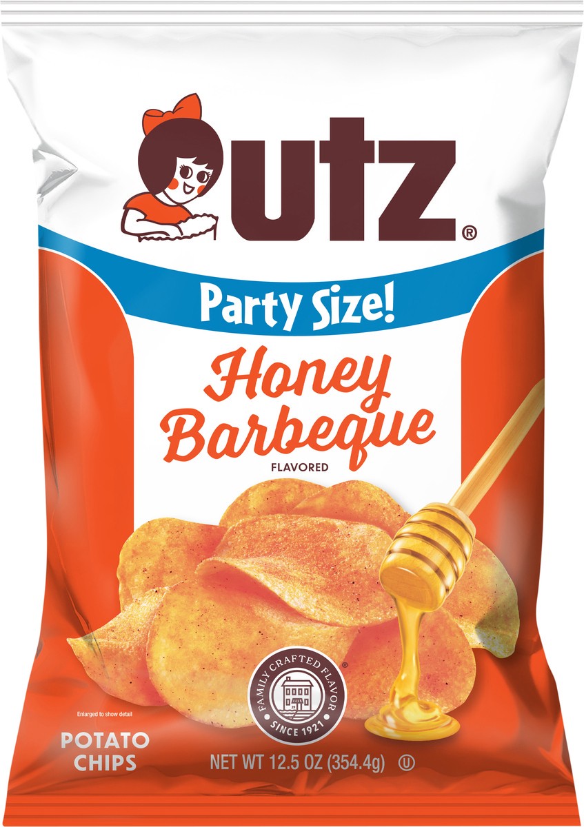slide 2 of 7, Utz 12.5 oz Utz Honey Barbeque Potato Chips, 12.5 oz