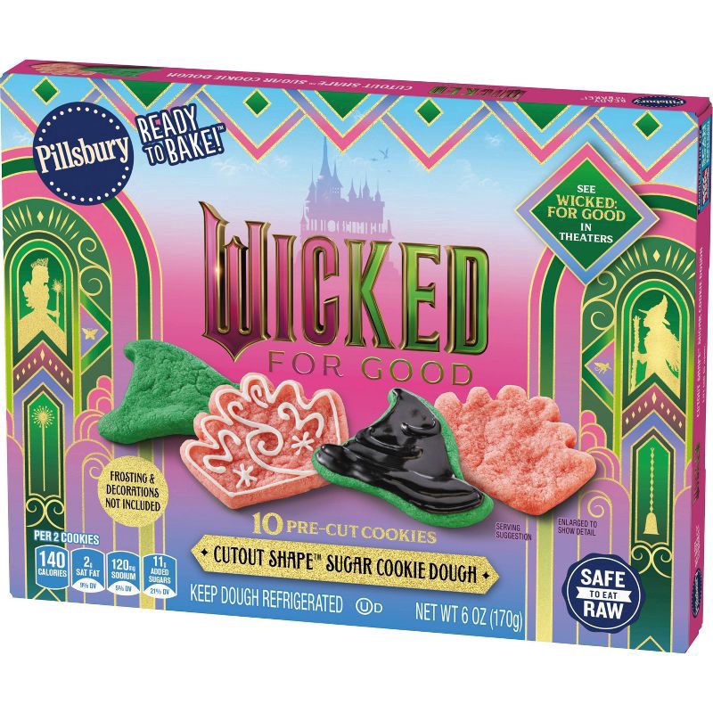 slide 5 of 5, Pillsbury Wicked Sugar Cutout Cookies - 6oz/10ct, 10 ct; 6 oz