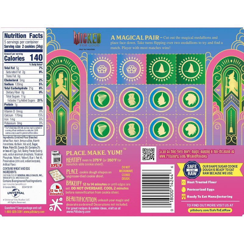 slide 3 of 5, Pillsbury Wicked Sugar Cutout Cookies - 6oz/10ct, 10 ct; 6 oz