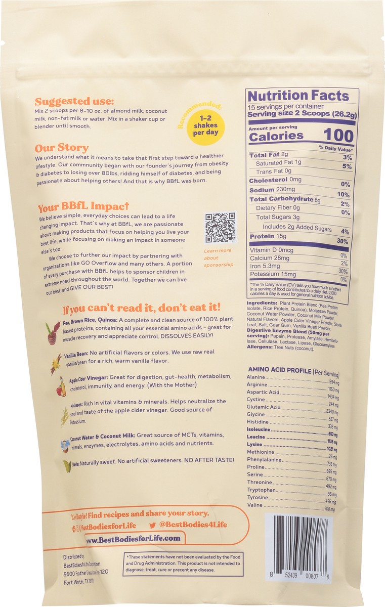 slide 8 of 14, BBfL Vanilla Cream Lifestyle Shake 0.87 lb, 0.87 lb
