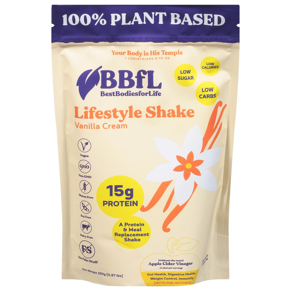 slide 4 of 14, BBfL Vanilla Cream Lifestyle Shake 0.87 lb, 0.87 lb