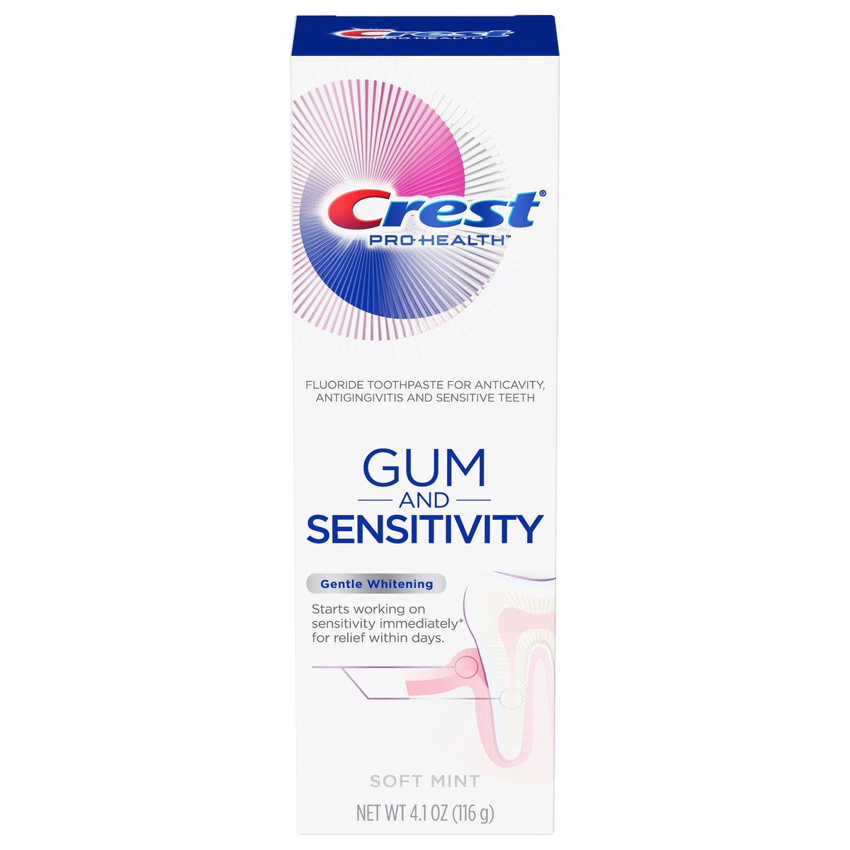 slide 1 of 5, Crest Pro-Health Gum and Sensitivity, Sensitive Toothpaste, Gentle Whitening, 4.1 oz, 4.1 oz
