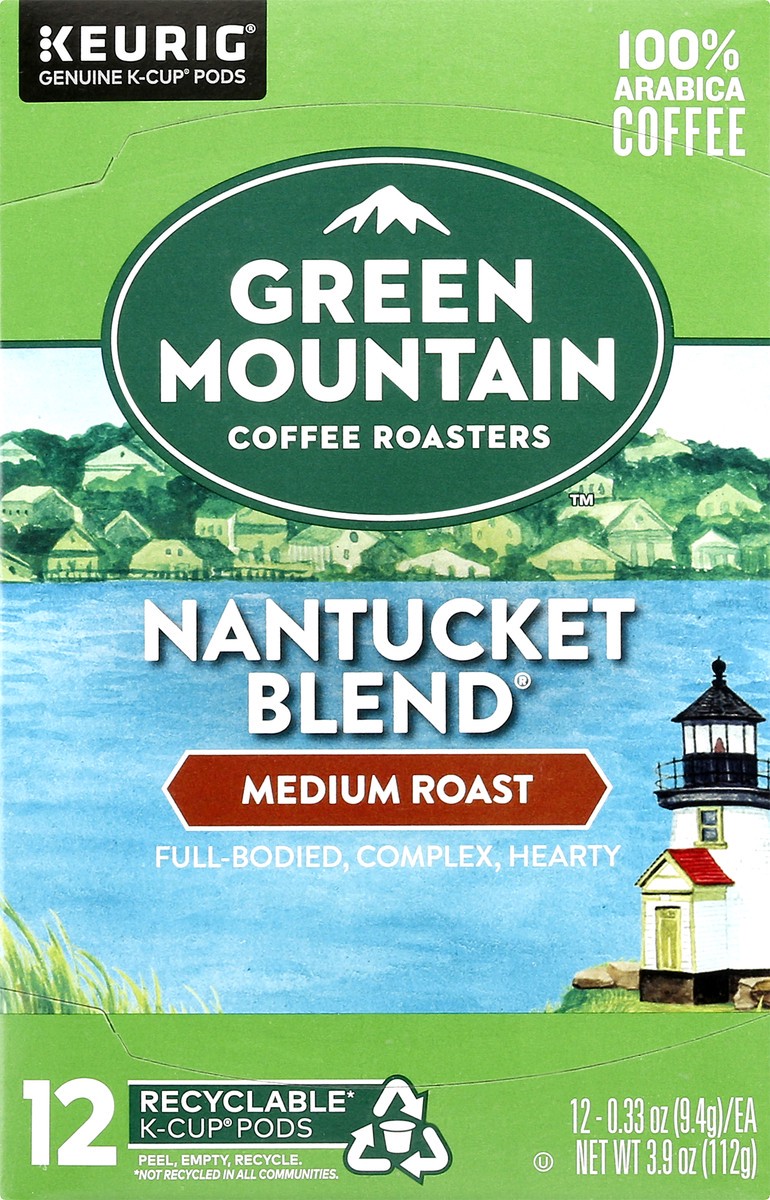 slide 6 of 9, Green Mountain K-Cup Pods Medium Roast Nantucket Blend Coffee 12 ea, 12 ct