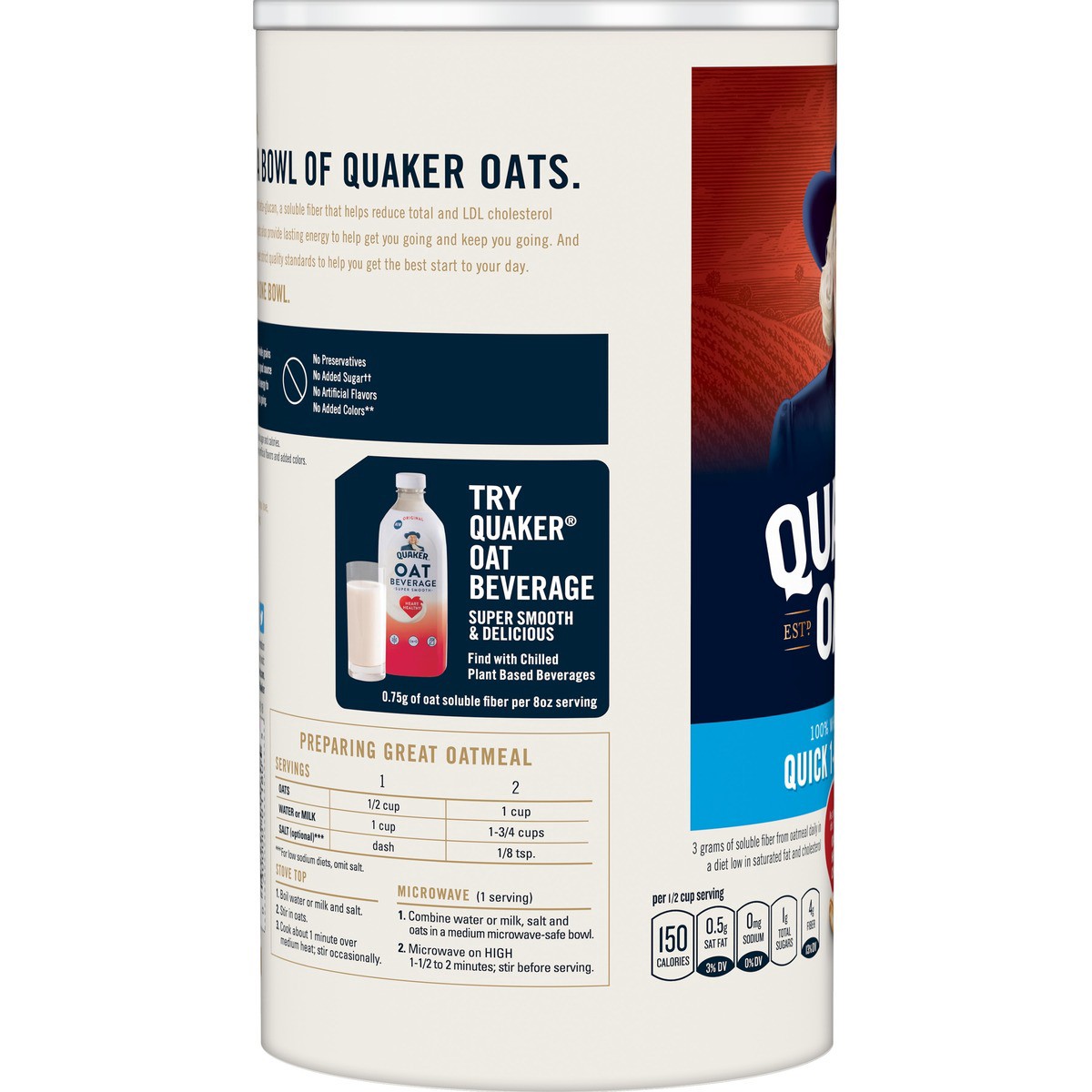 slide 3 of 4, Quaker Oats, 18 oz