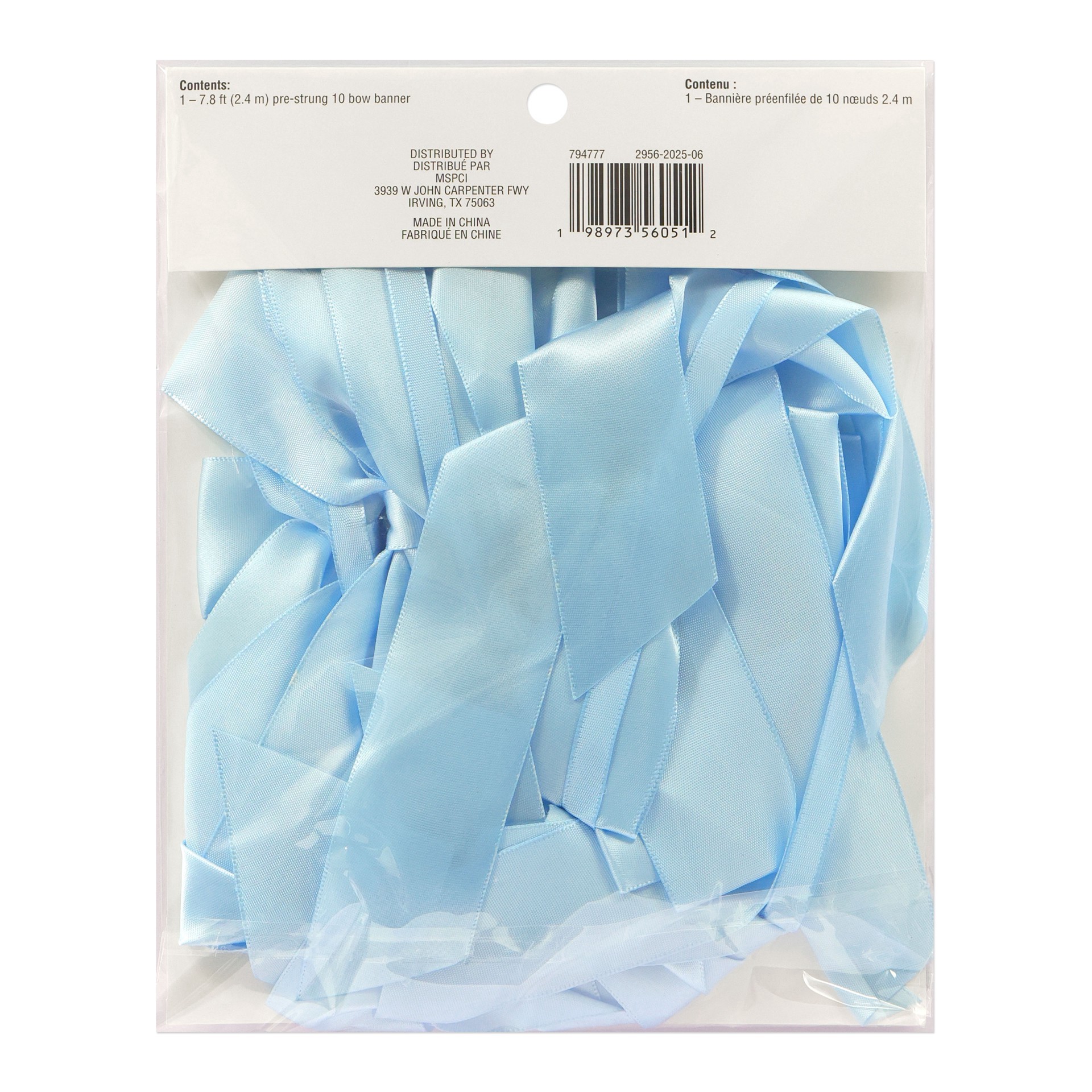 slide 2 of 3, 7.75ft. Blue Bow Banner By Celebrate It, 7.75 ft