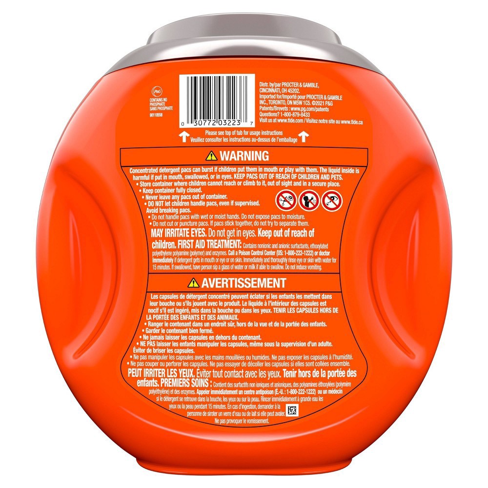 slide 3 of 9, Tide Ultra OXI Power PODS with Odor Eliminators Laundry Detergent Pacs, 32 Count, For Visible and Invisible Dirt, 32 ct