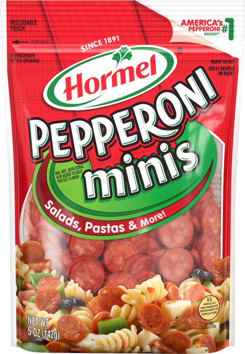 slide 10 of 12, Hormel Pepperoni Minis 5 oz. Pouch, 5 oz