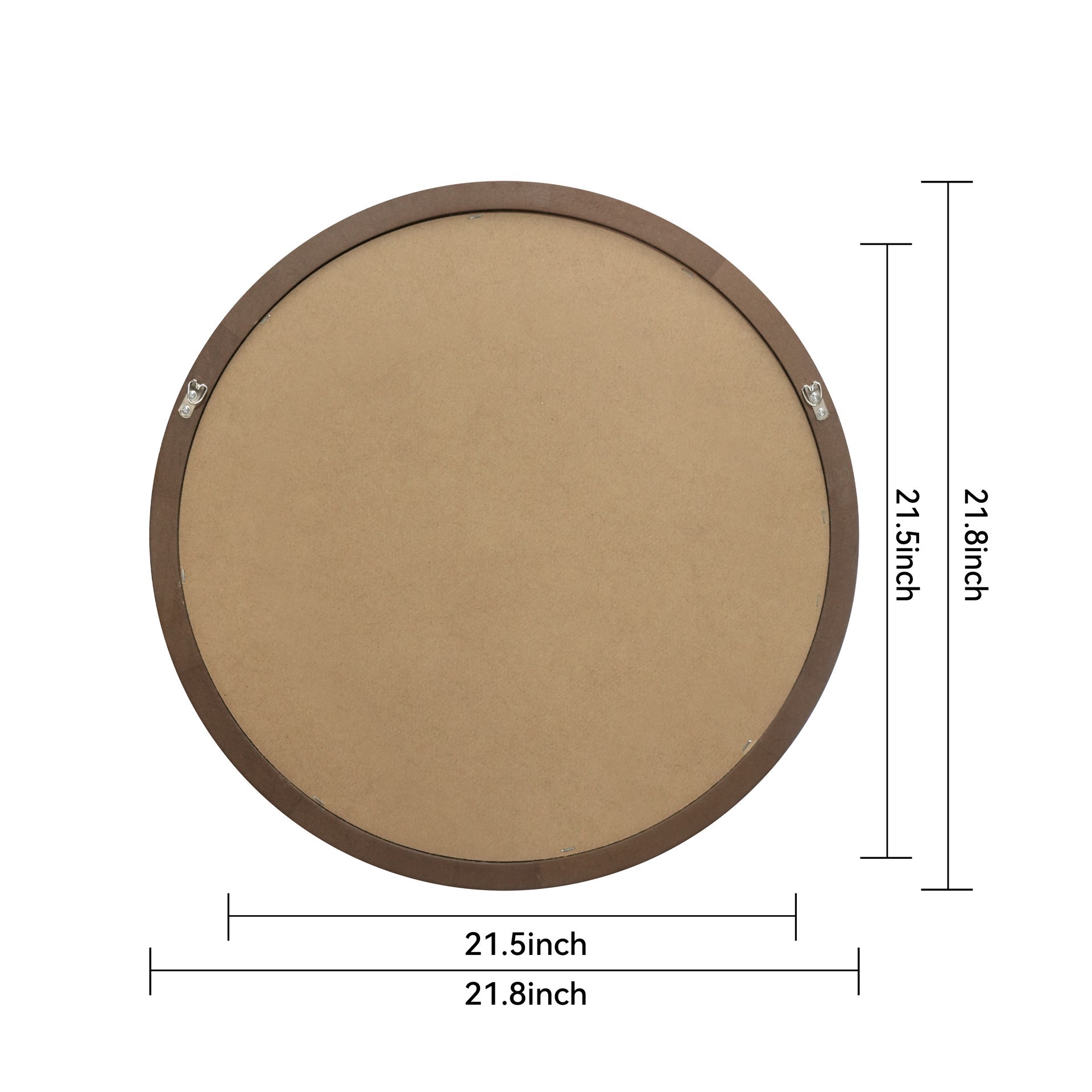 slide 5 of 5, 21.5" Round Wave Wood Decorative Mirror By Ashland, 21.5 in