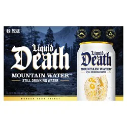 Liquid Death, Still Mountain Water, Real Mountain Source