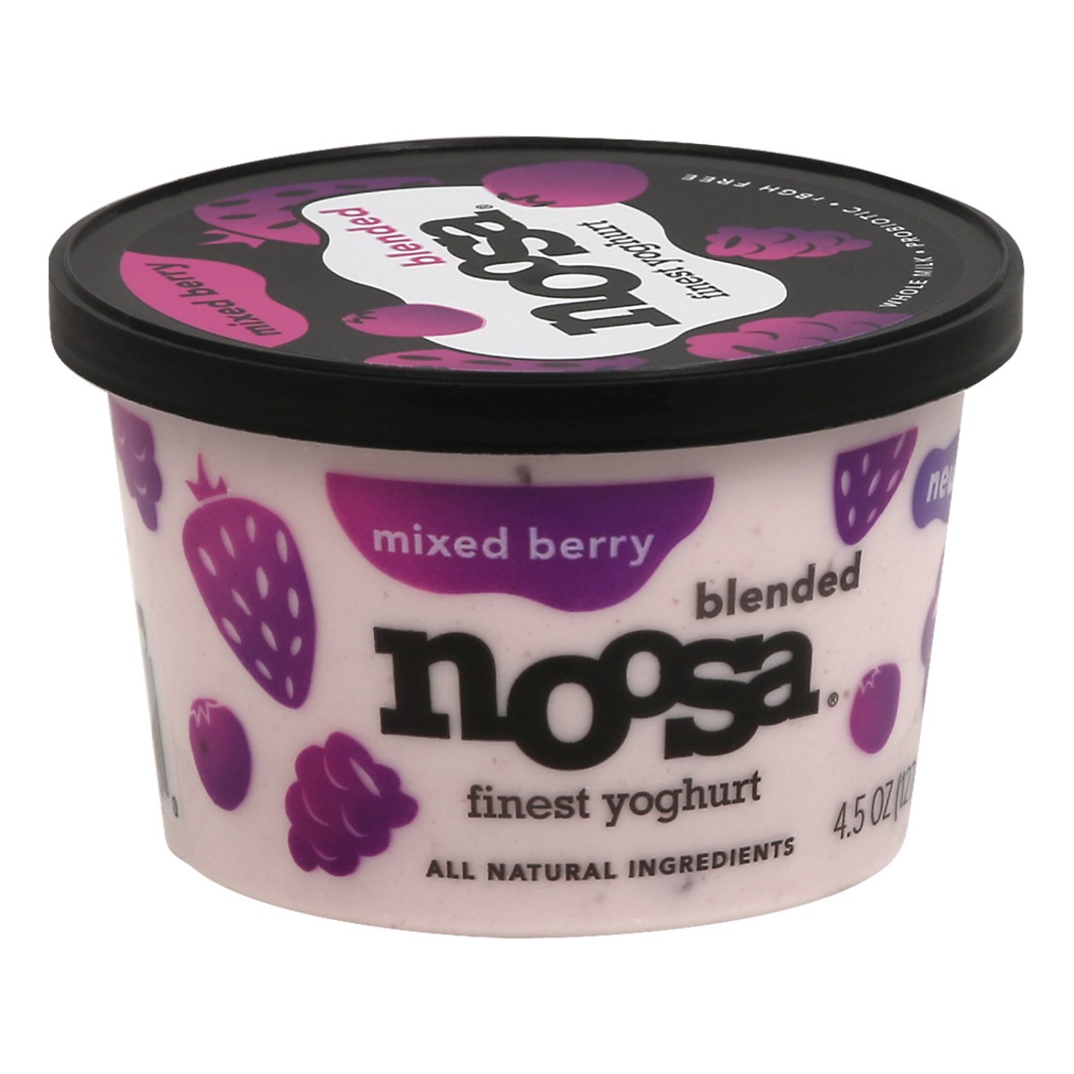 slide 1 of 1, Noosa Mixed Berry Blended Yoghurt, 4.5 oz