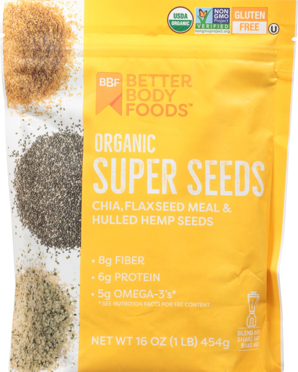 slide 6 of 9, BetterBody Foods Organic Super Seeds, 16 oz