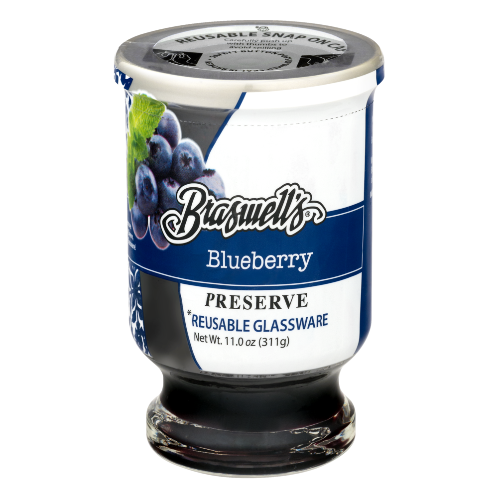 slide 1 of 2, Braswell's Preserve All Natural Blueberry Gluten Free Bottle, 11 oz