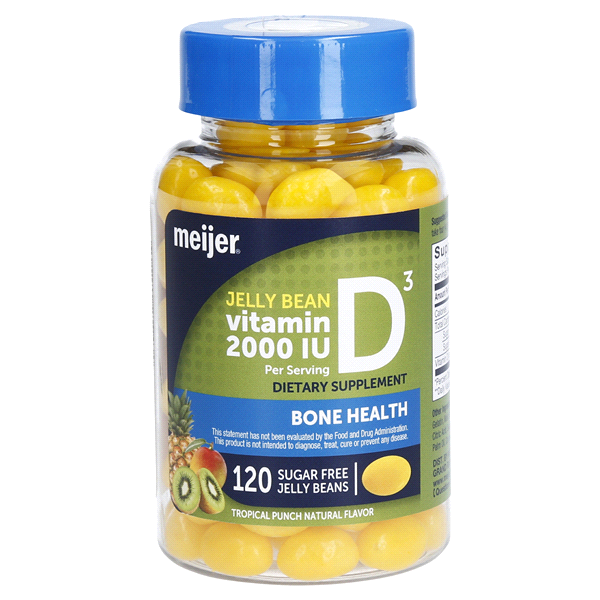 slide 1 of 1, Meijer Vitamin D3 2000 IU Jelly Beans, 120 ct