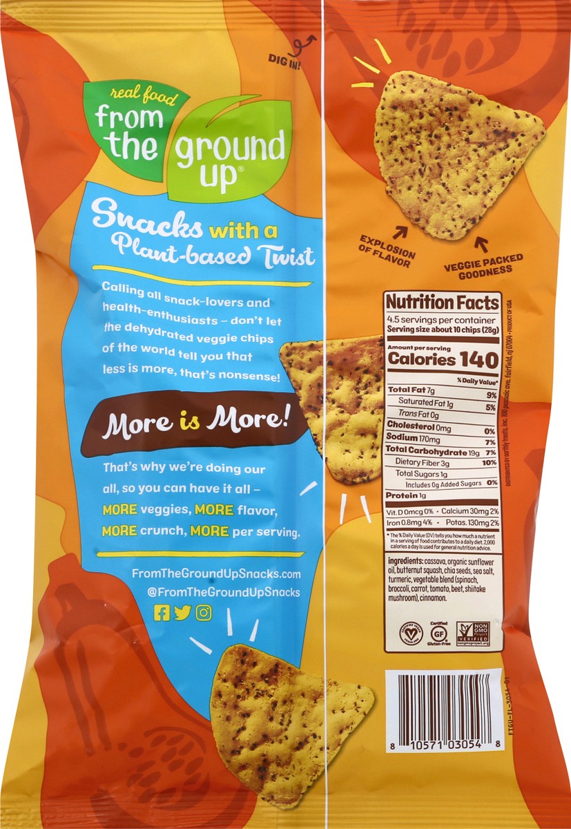 slide 4 of 12, From The Ground Up Grain Free Butternut Squash Sea Salt Tortilla Chips 4.5 oz, 4.5 oz