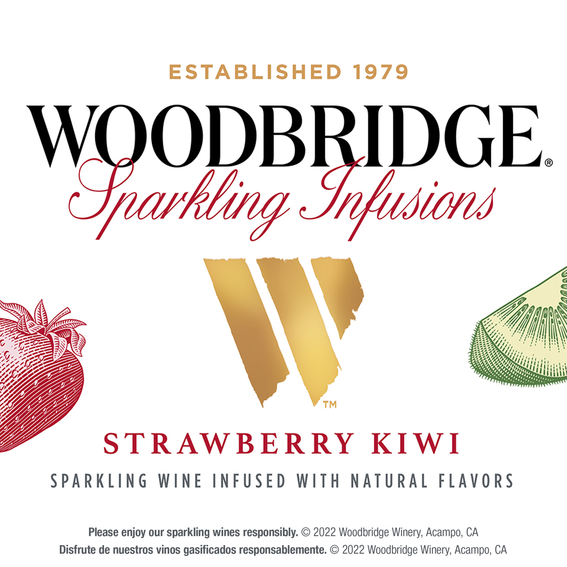 slide 3 of 10, Woodbridge by Robert Mondavi by Robert Mondavi Sparkling Infusions Strawberry & Kiwi Sparkling Wine, 750 mL Bottle, 25.36 fl oz