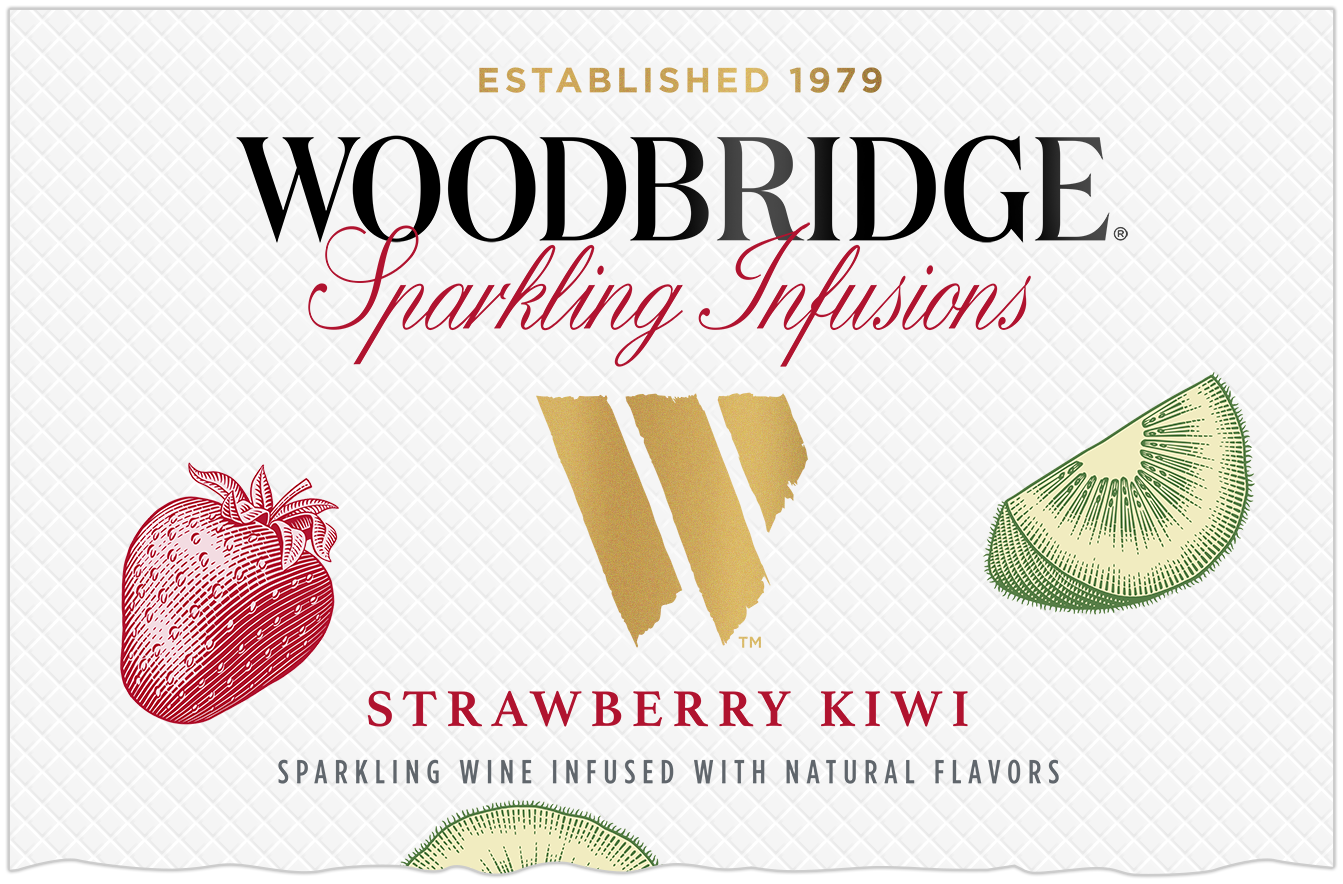 slide 10 of 10, Woodbridge by Robert Mondavi by Robert Mondavi Sparkling Infusions Strawberry & Kiwi Sparkling Wine, 750 mL Bottle, 25.36 fl oz