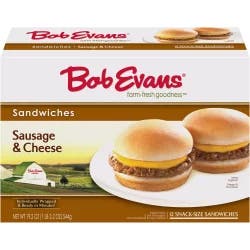 Bob Evans Sausage & Cheese Sandwiches Box