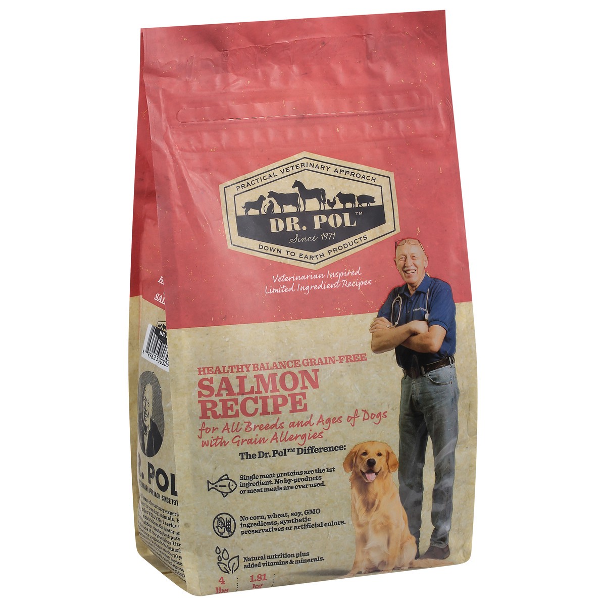 slide 3 of 9, Dr. Pol Healthy Balance Grain-Free Salmon Recipe Dog Food 4 lb, 4 lb