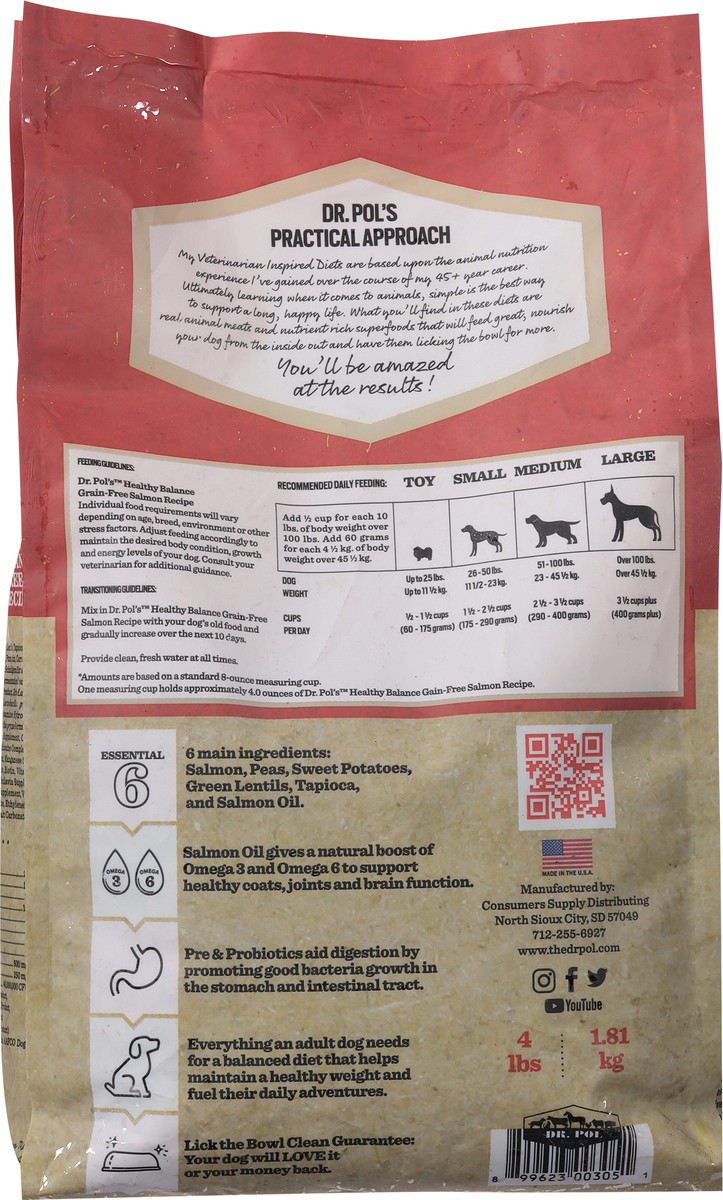 slide 6 of 9, Dr. Pol Healthy Balance Grain-Free Salmon Recipe Dog Food 4 lb, 4 lb