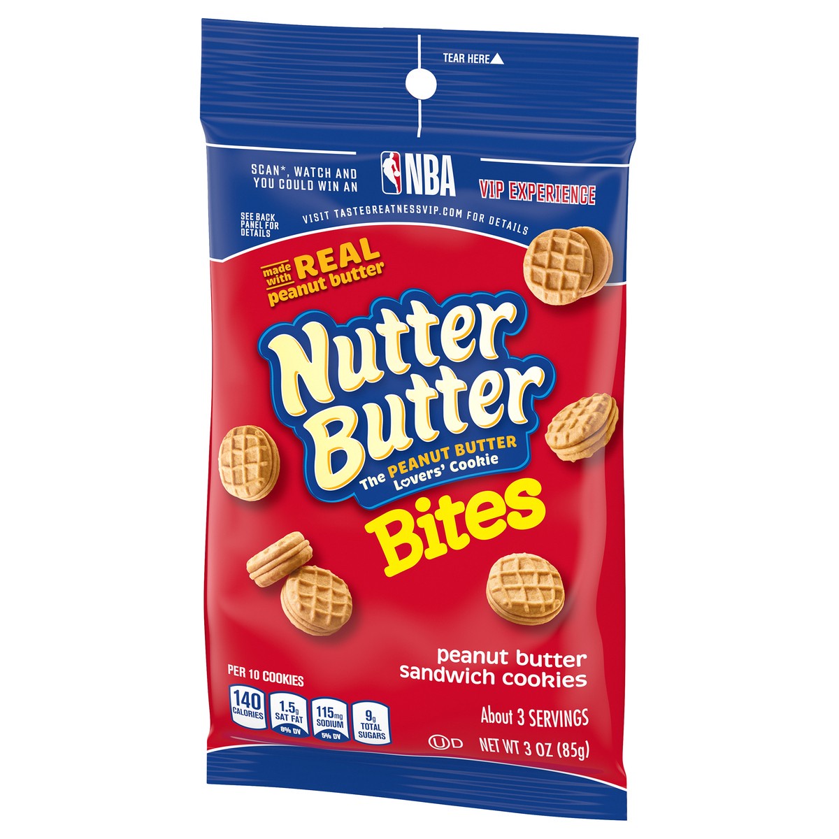 slide 5 of 9, Nutter Butter Bites Peanut Butter Sandwich Cookies, Big Bag, 3 oz, 3 oz