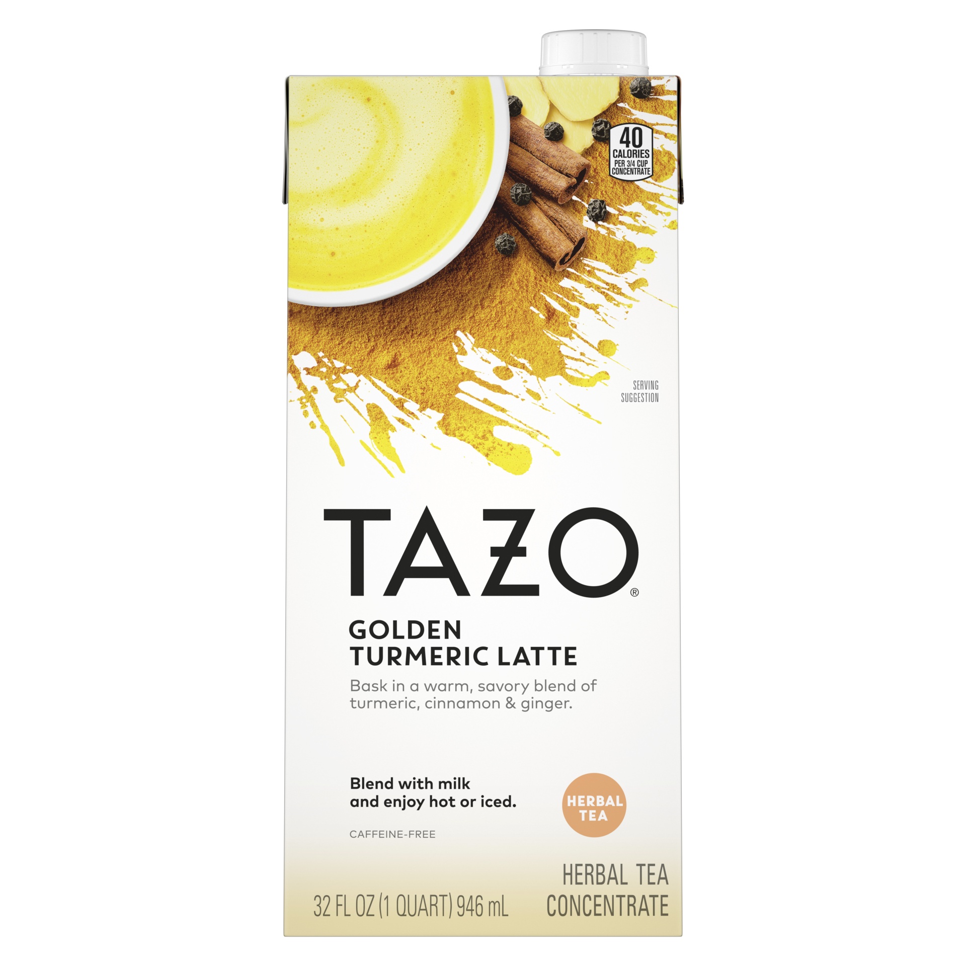 slide 1 of 1, Tazo Golden Turmeric Latte Tea Concentrate, 32 oz