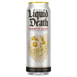 Liquid Death Sparkling Water, Berry It Alive 19.2 oz King Size Can