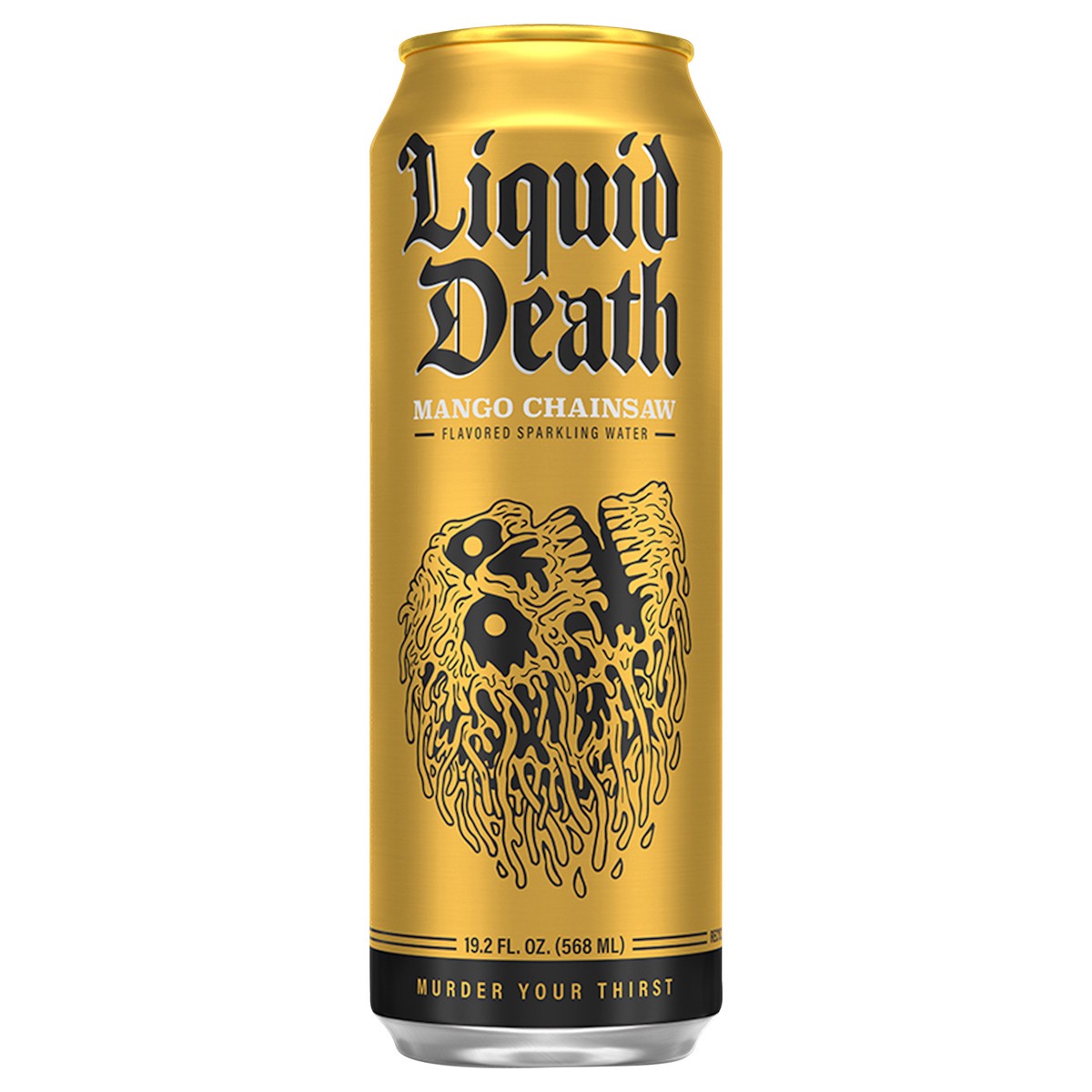 slide 9 of 9, Liquid Death Sparkling Water, Mango Chainsaw 19.2 oz King Size Can, 19.2 oz