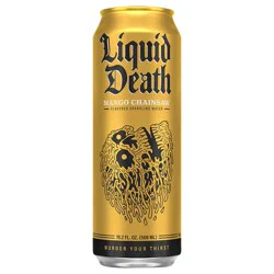 Liquid Death Mango Chainsaw Sparkling Water 19.2 oz King Size Can