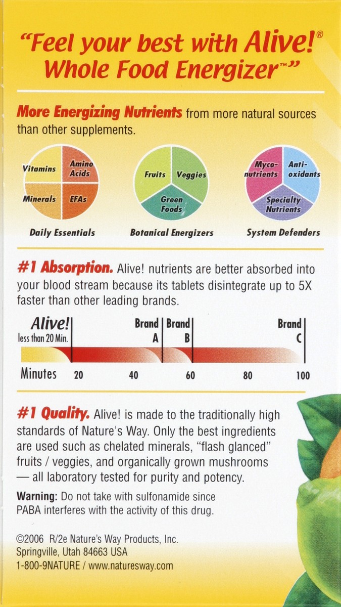 slide 7 of 7, Alive! Multi-Vitamin 90 ea, 90 ct