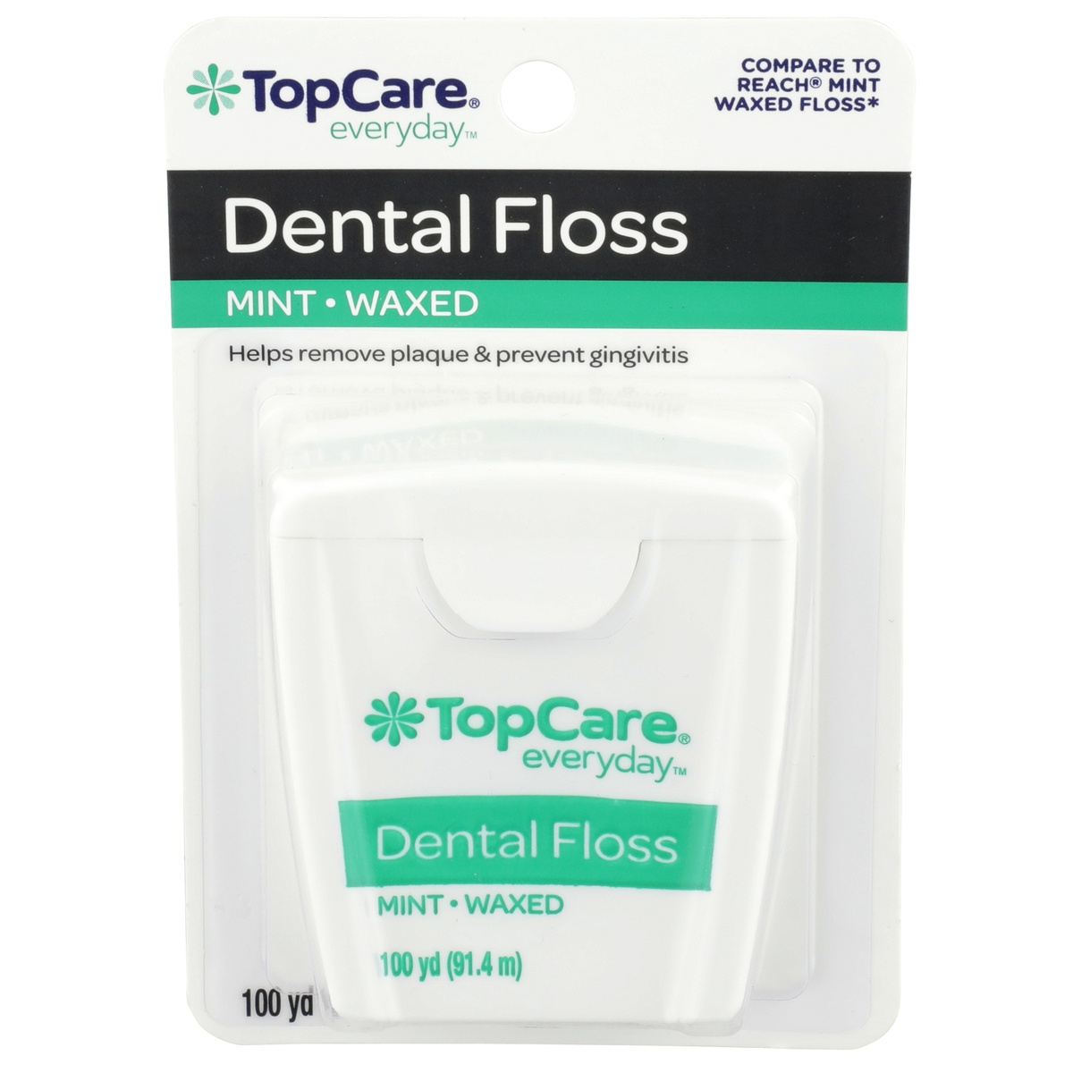 slide 1 of 8, Topcare Dental Floss Mint, 100 yd