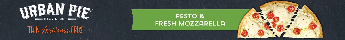 slide 12 of 13, Urban Pie Pizza Co. Thin Artisan Crust Pesto & Fresh Mozzarella Pizza 16.9 oz, 16.9 fl oz