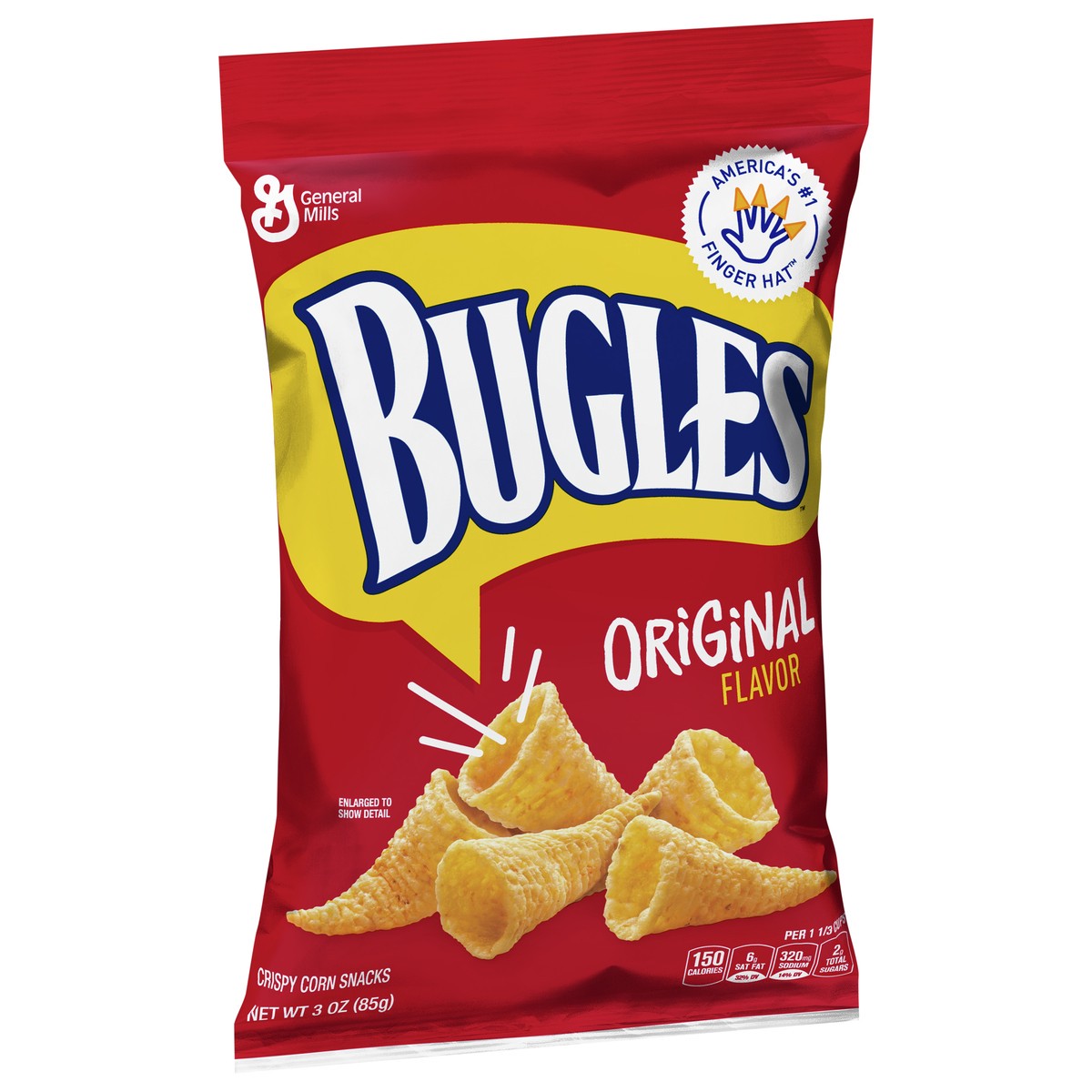 slide 3 of 11, Bugles Crispy Corn Snacks, Original Flavor, Snack Bag, 3 oz, 3 oz