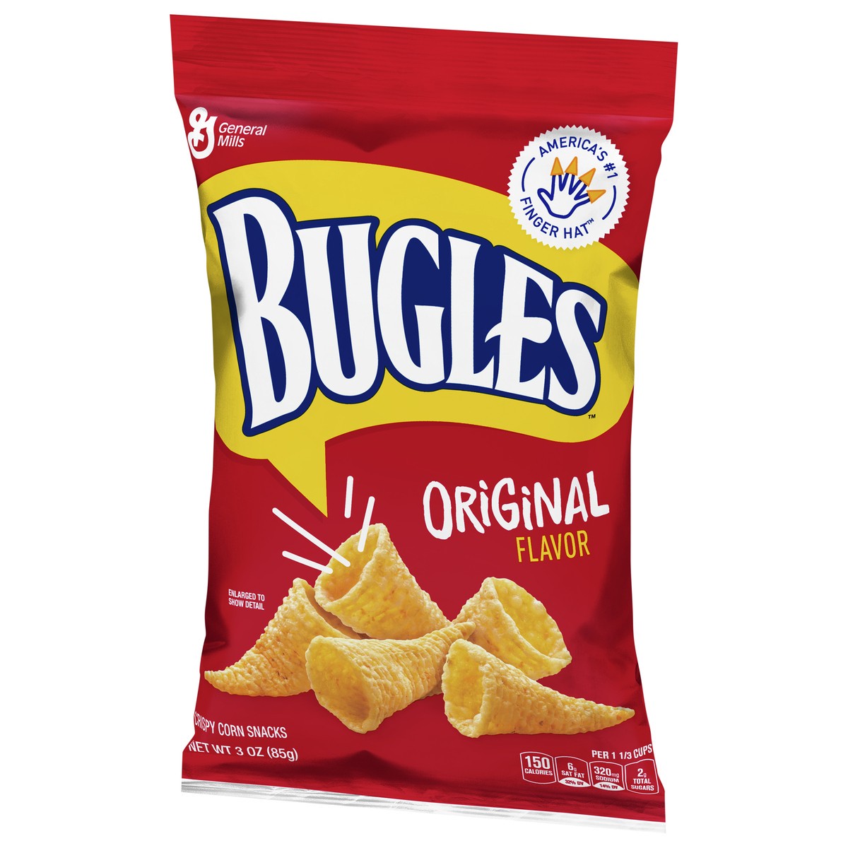 slide 7 of 11, Bugles Crispy Corn Snacks, Original Flavor, Snack Bag, 3 oz, 3 oz