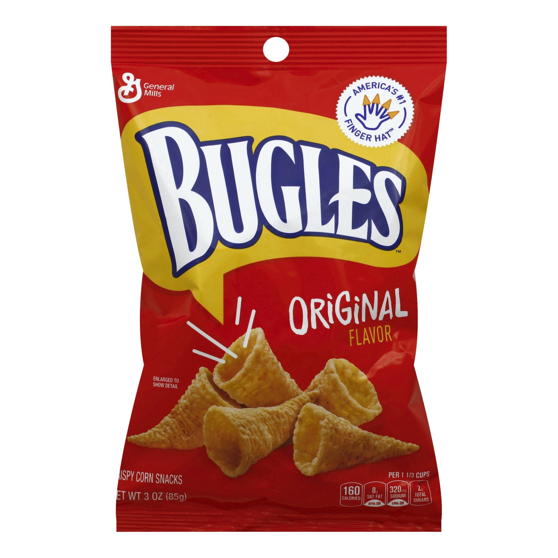 slide 1 of 1, Bugles Original Corn Chips, 3 oz