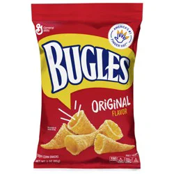 Bugles Crispy Corn Snacks, Original Flavor, Snack Bag, 3 oz