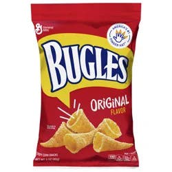 Bugles Crispy Corn Snacks, Original Flavor, Snack Bag, 3 oz